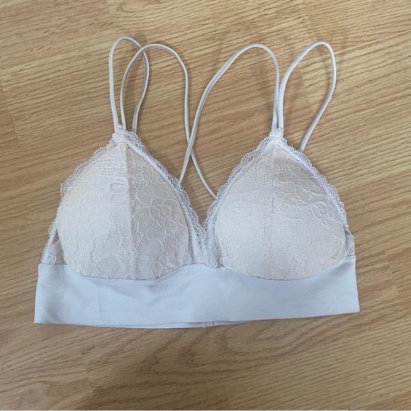 Prima Valentina Soft Pink Lace Unlined Bralette Size S - Picture 1 of 4